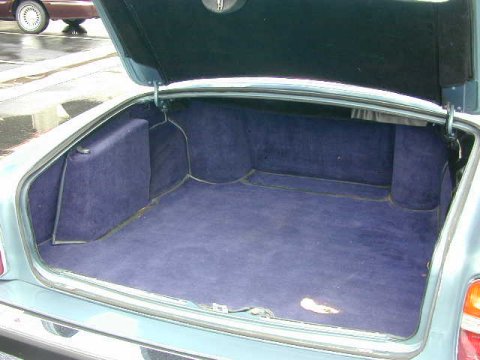 Kofferbak van een Amerikaanse Silver Shadow uit 1974.